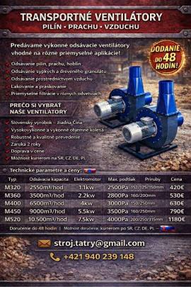 Ulosvedin Transportné ventilátory  |  Uunit, ilmakoneet | Puutyökoneet | Juraj polovka šneky výroba 